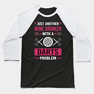 Wine Drinker Darts Baseball T-Shirt